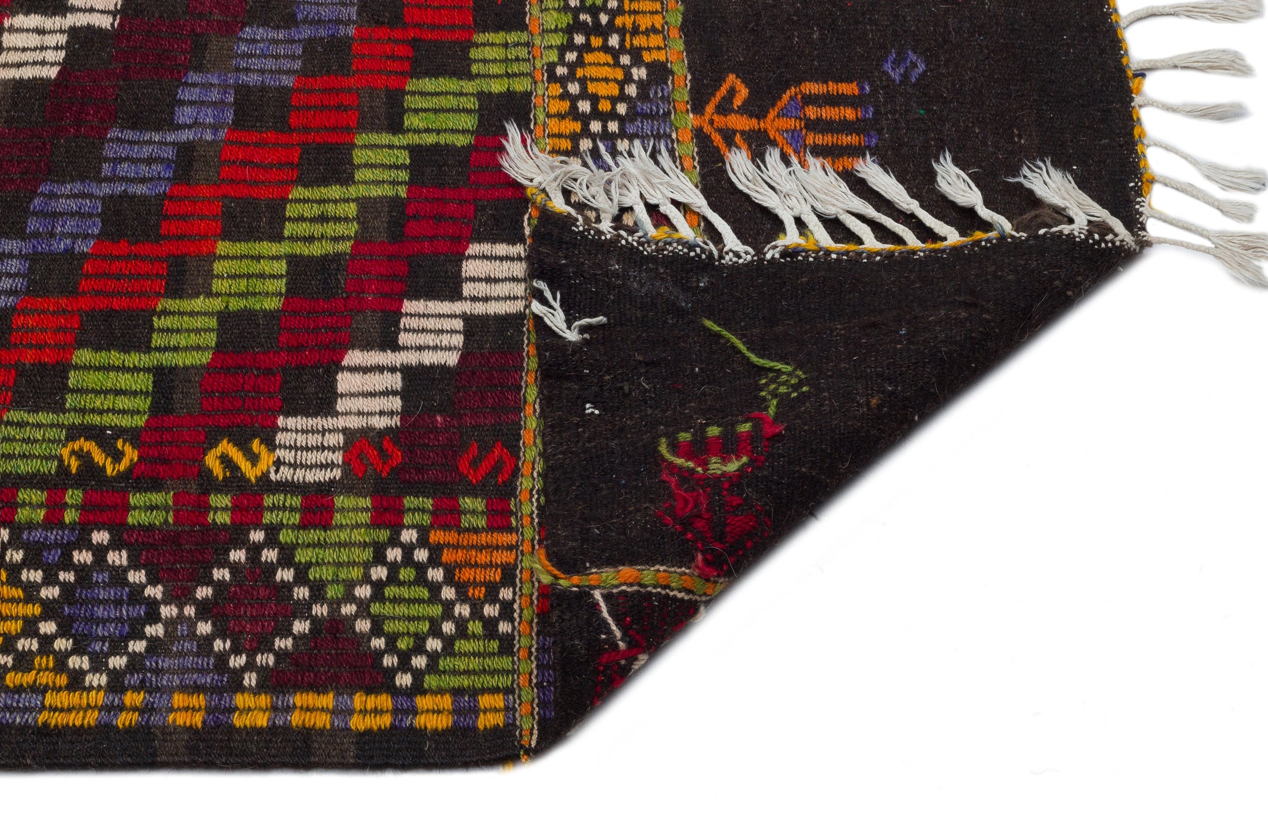 Girit Brown Geometric Wool Handmade Area Rug 5'9" x 8'11"