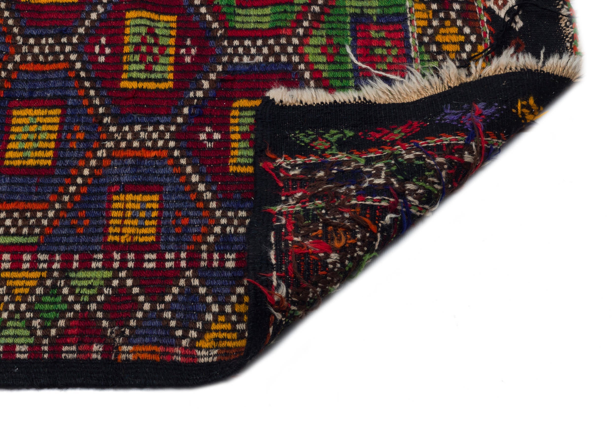 Girit Brown Geometric Wool Handmade Area Rug 5'0" x 9'4"