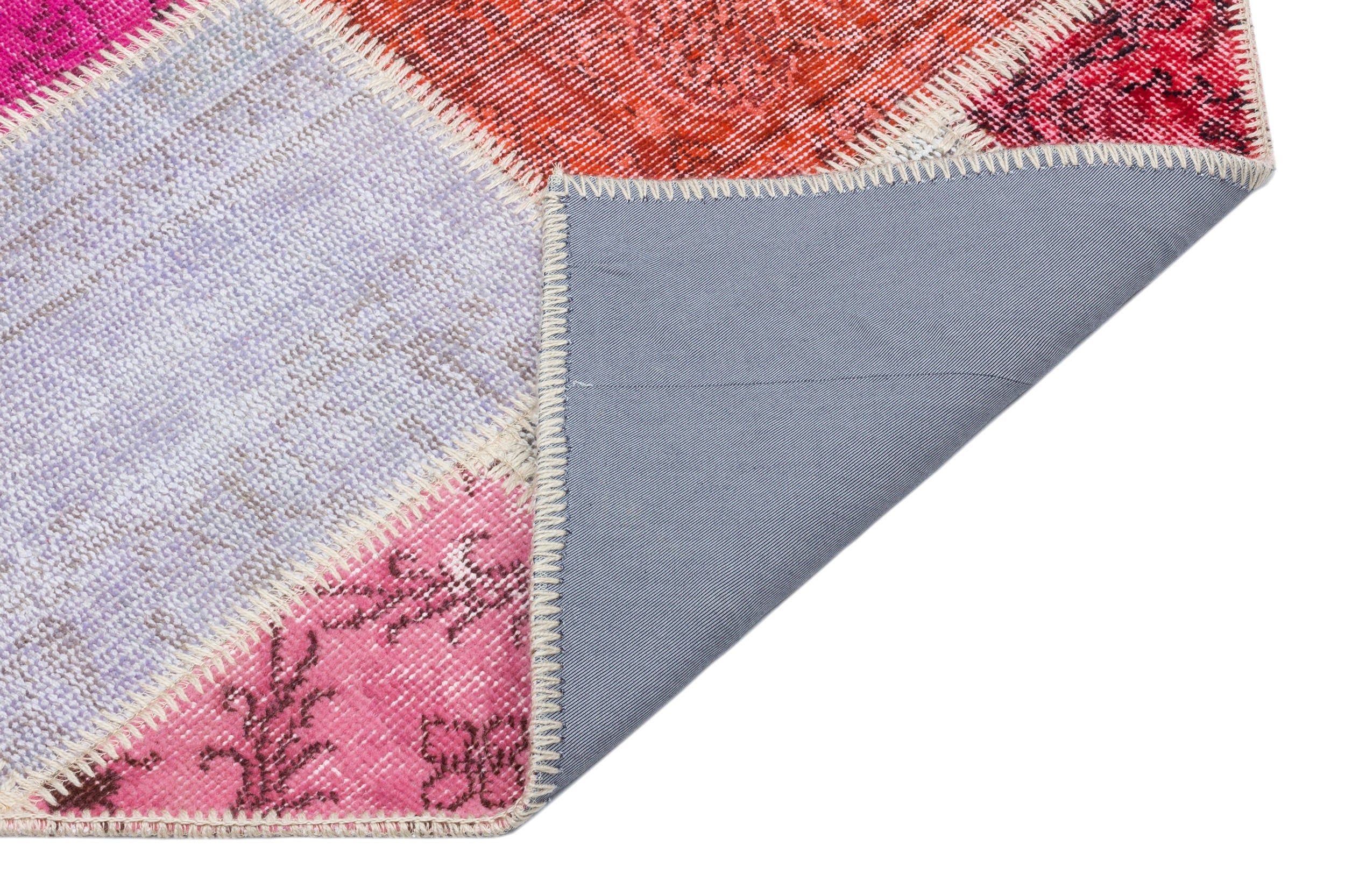 Iskece 34105 Beige Patchwork Wool Handmade Area Rug 2'8" x 4'9"
