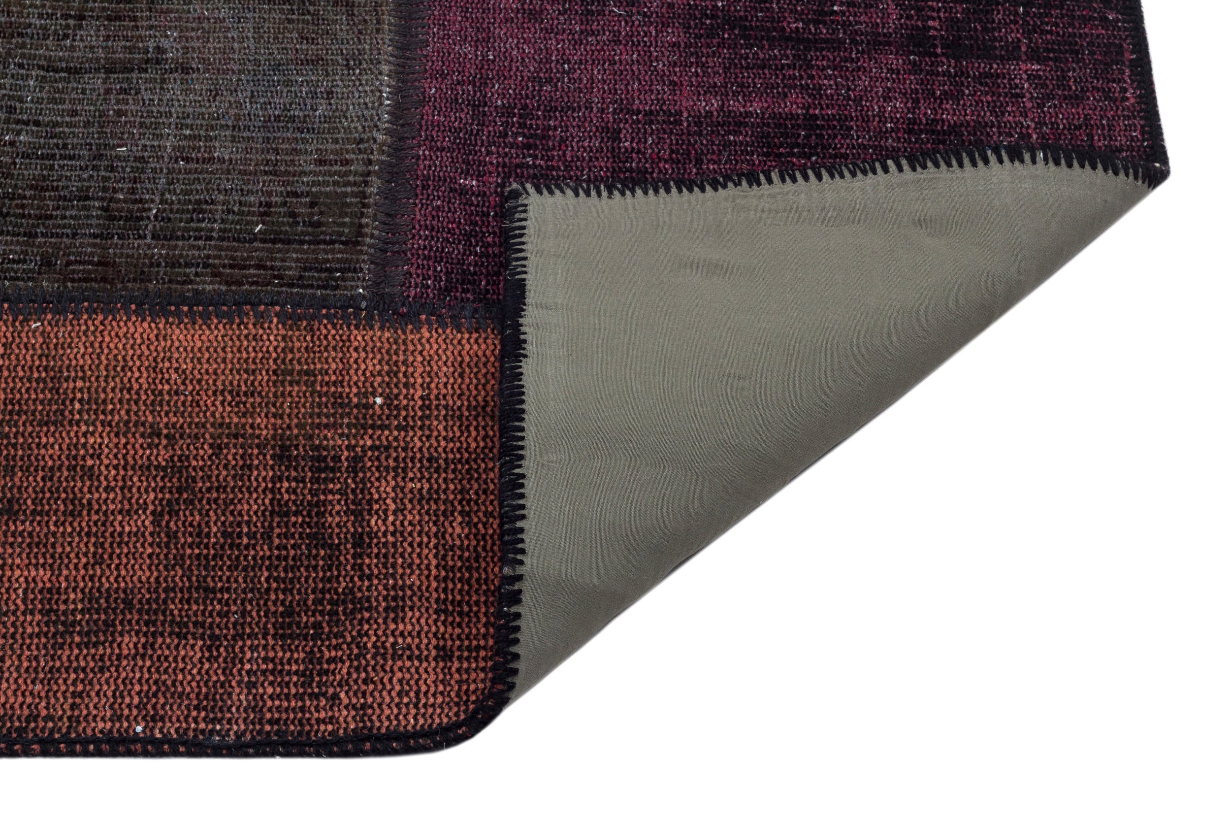 Iskece Black Vintage Wool Handmade Area Rug 4'0" x 6'2"