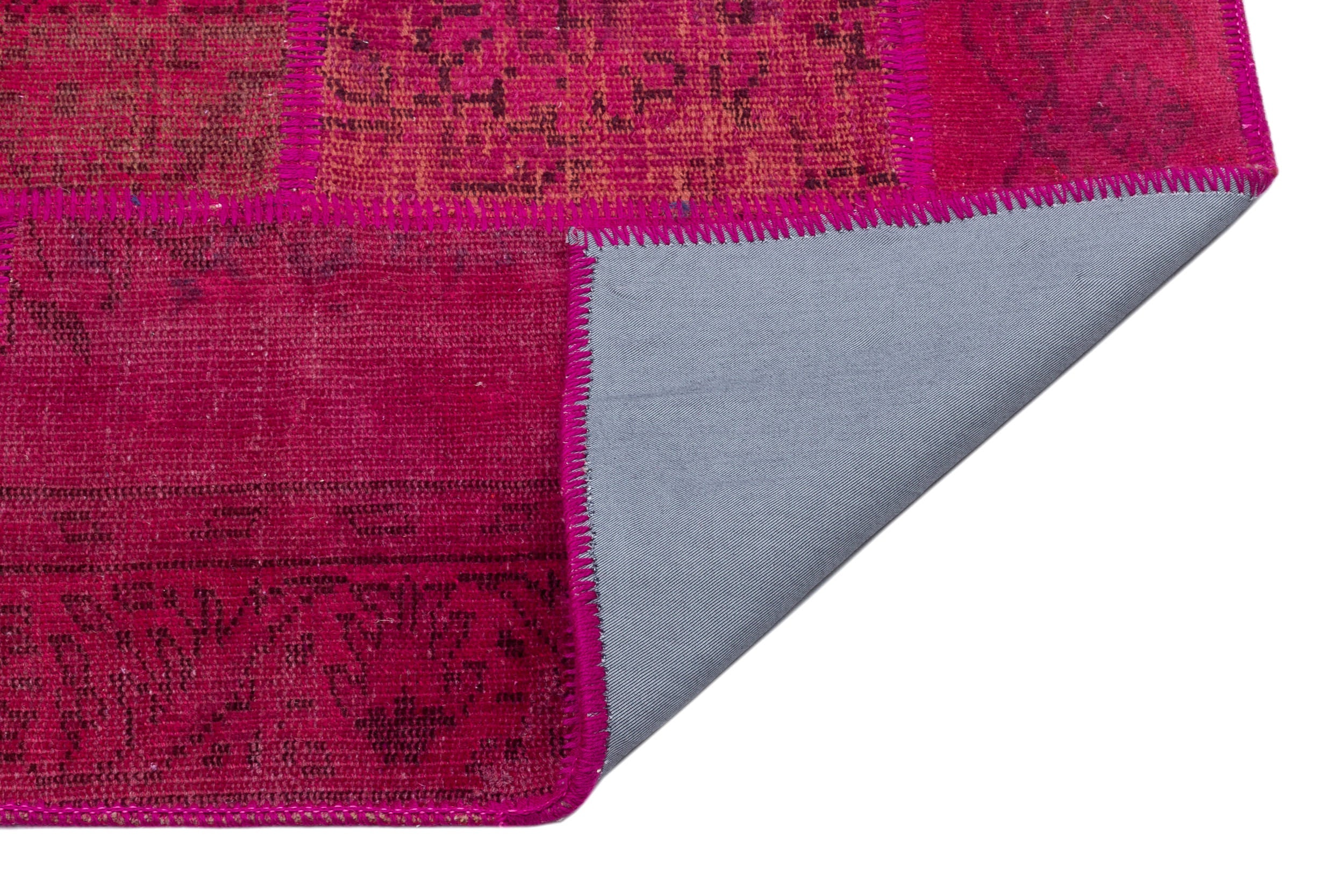 Iskece Red Vintage Wool Handmade Area Rug 3'11" x 5'11"