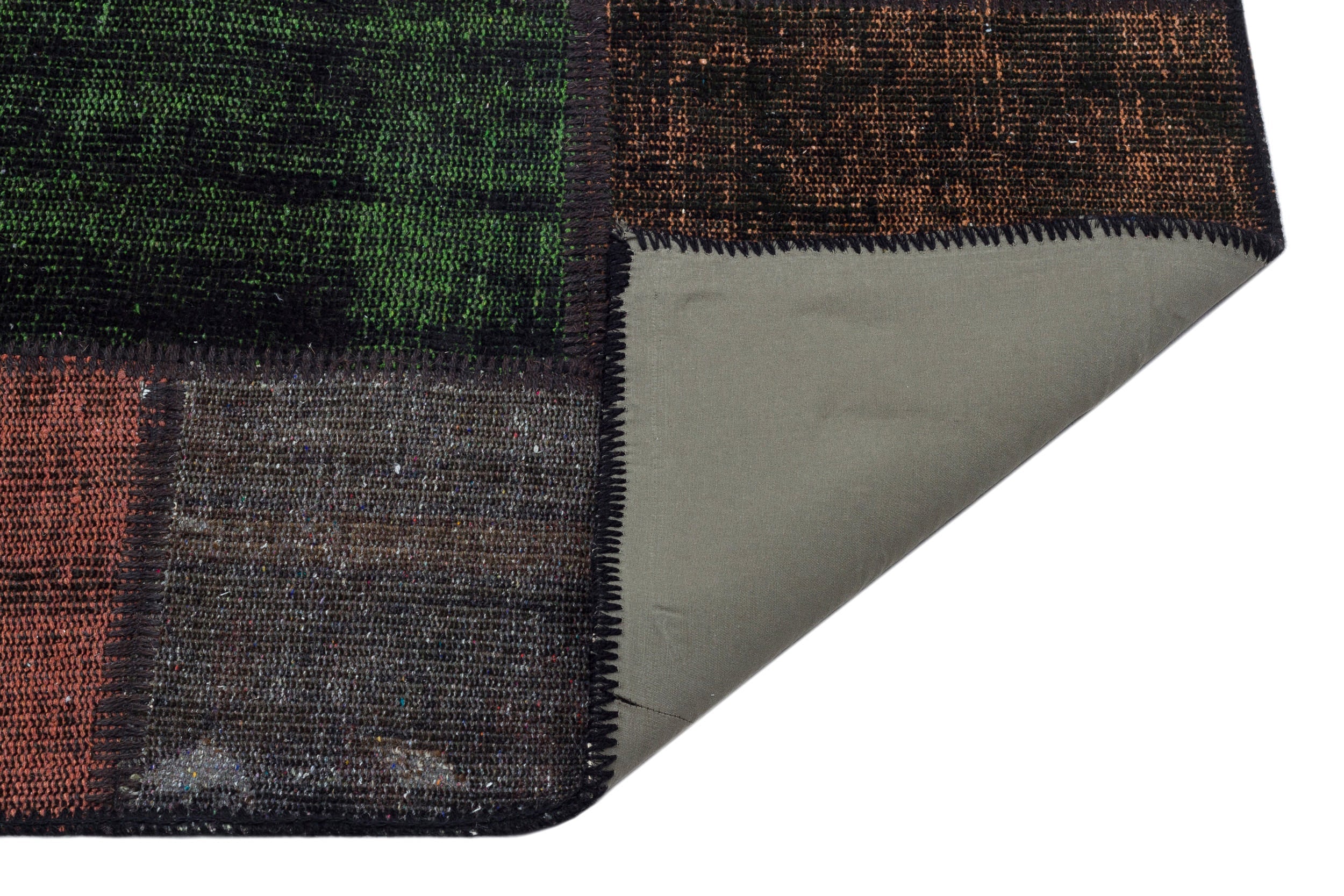 Iskece Brown Vintage Wool Handmade Area Rug 4'0" x 5'11"