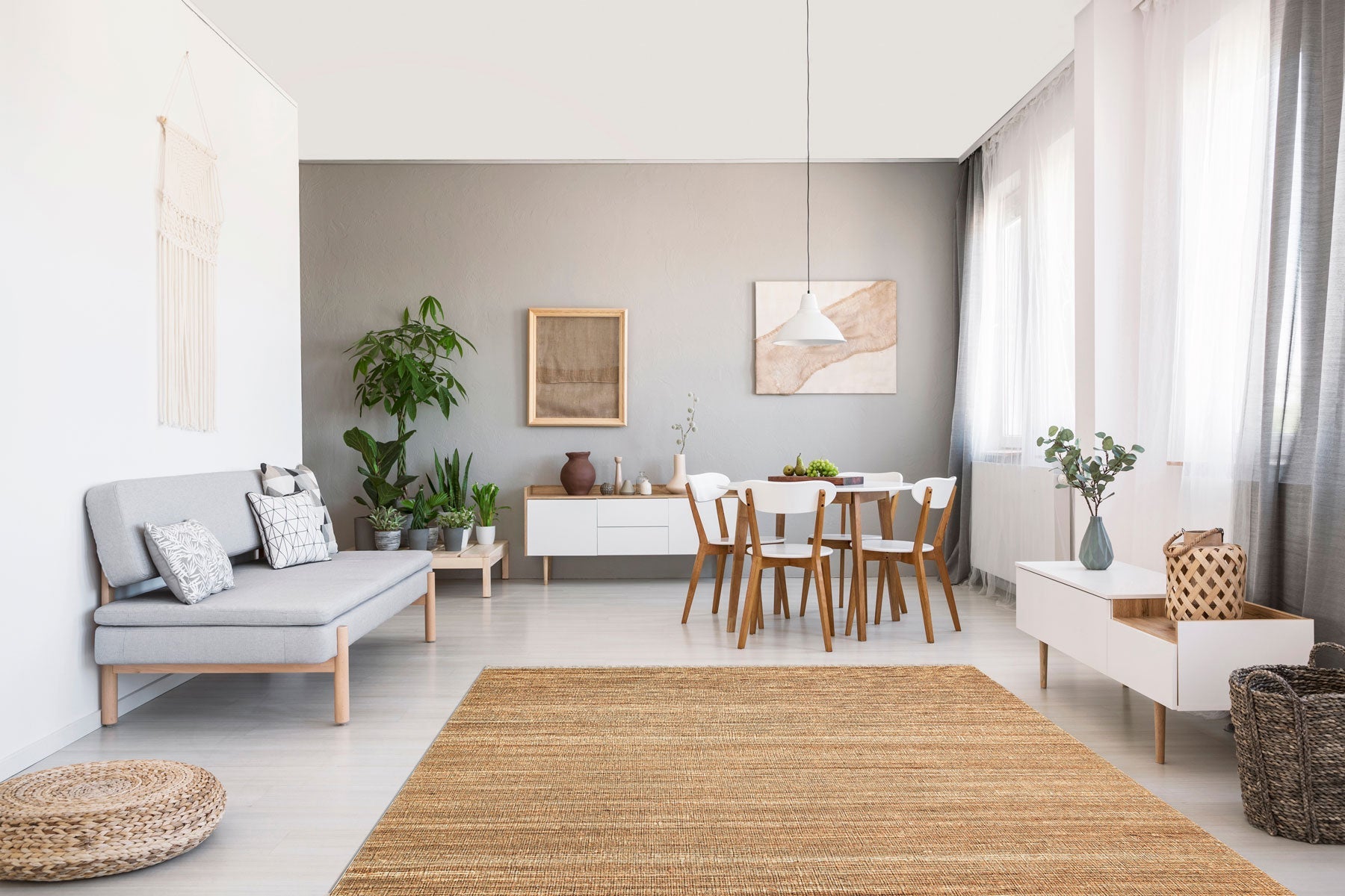 Modern Washable Kilim - Brown Cotton Rug | Fluff Resistant, Flatweave Area Carpet