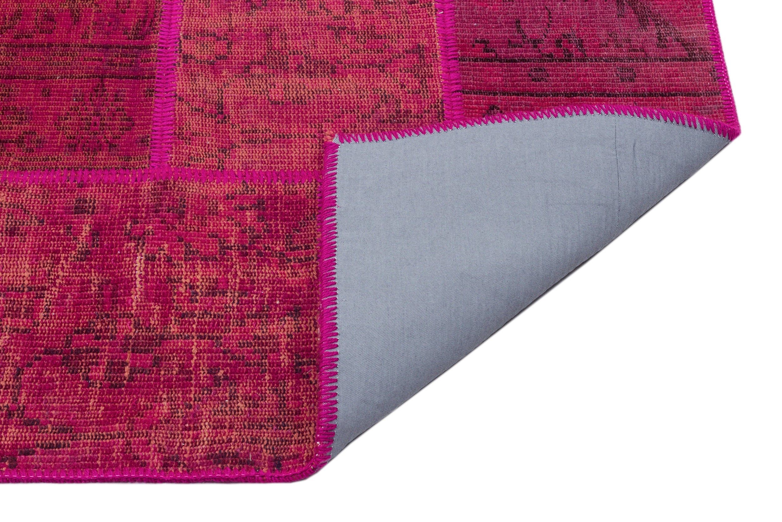 Iskece Red Vintage Wool Handmade Area Rug 5'4" x 7'8"