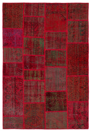 Vintage Wool Area Rug - Iskece Handmade Wool Rug 5'1" x 7'6" Red Carpet