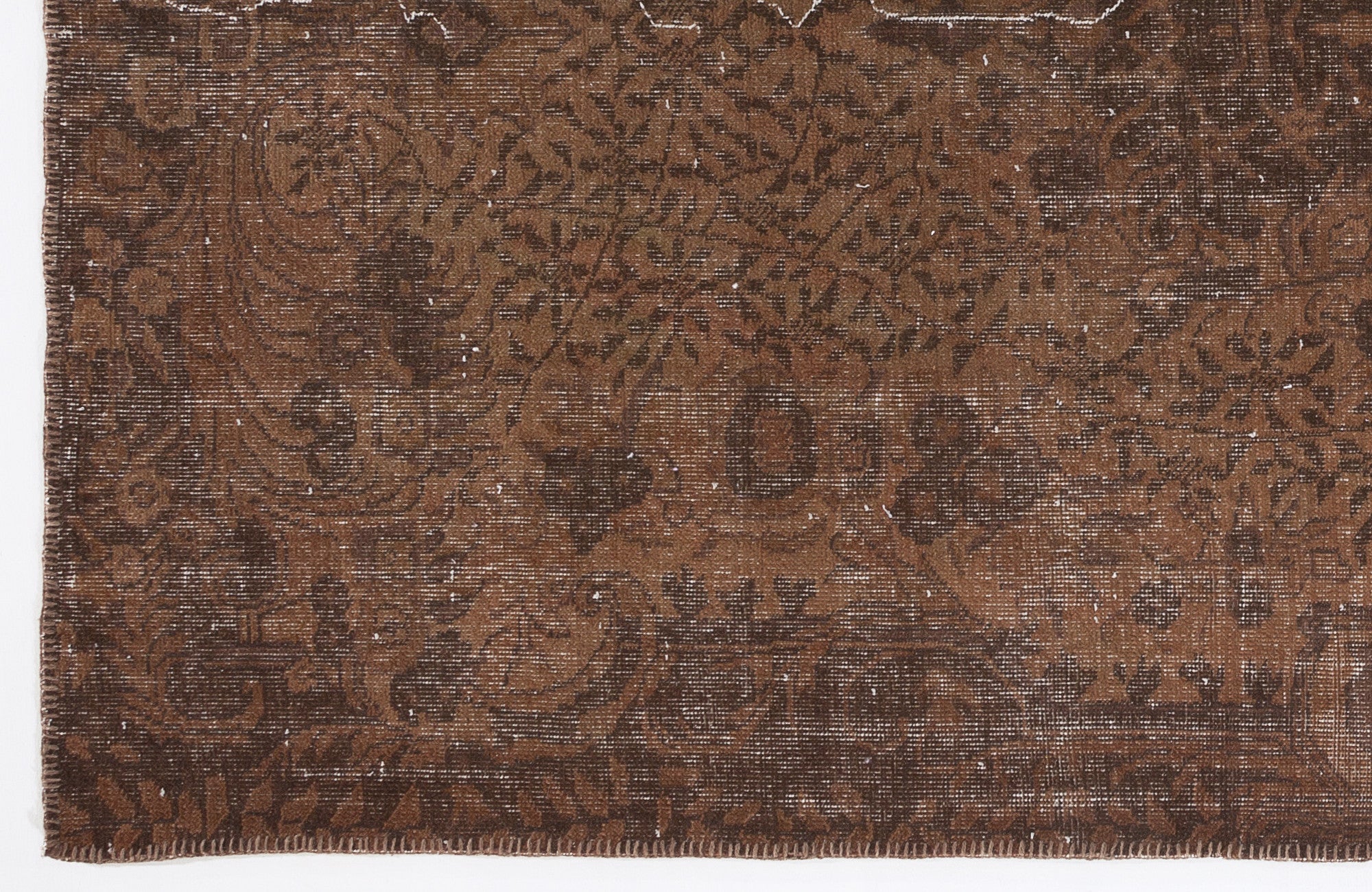 Atina Brown Vintage Wool Handmade Area Rug 5'4" x 9'0"