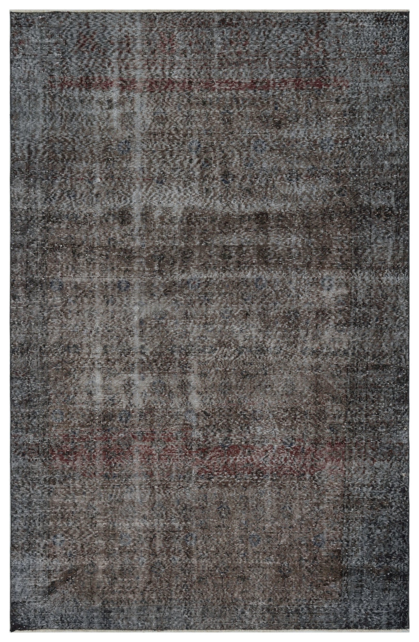 Atina Grey Vintage Wool Handmade Area Rug 5'11" x 9'9"