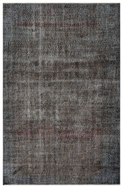 Atina Grey Vintage Wool Handmade Area Rug 5'11" x 9'9"