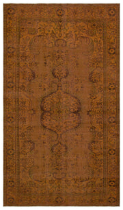 Atina Brown Vintage Wool Handmade Area Rug 5'10" x 9'5"