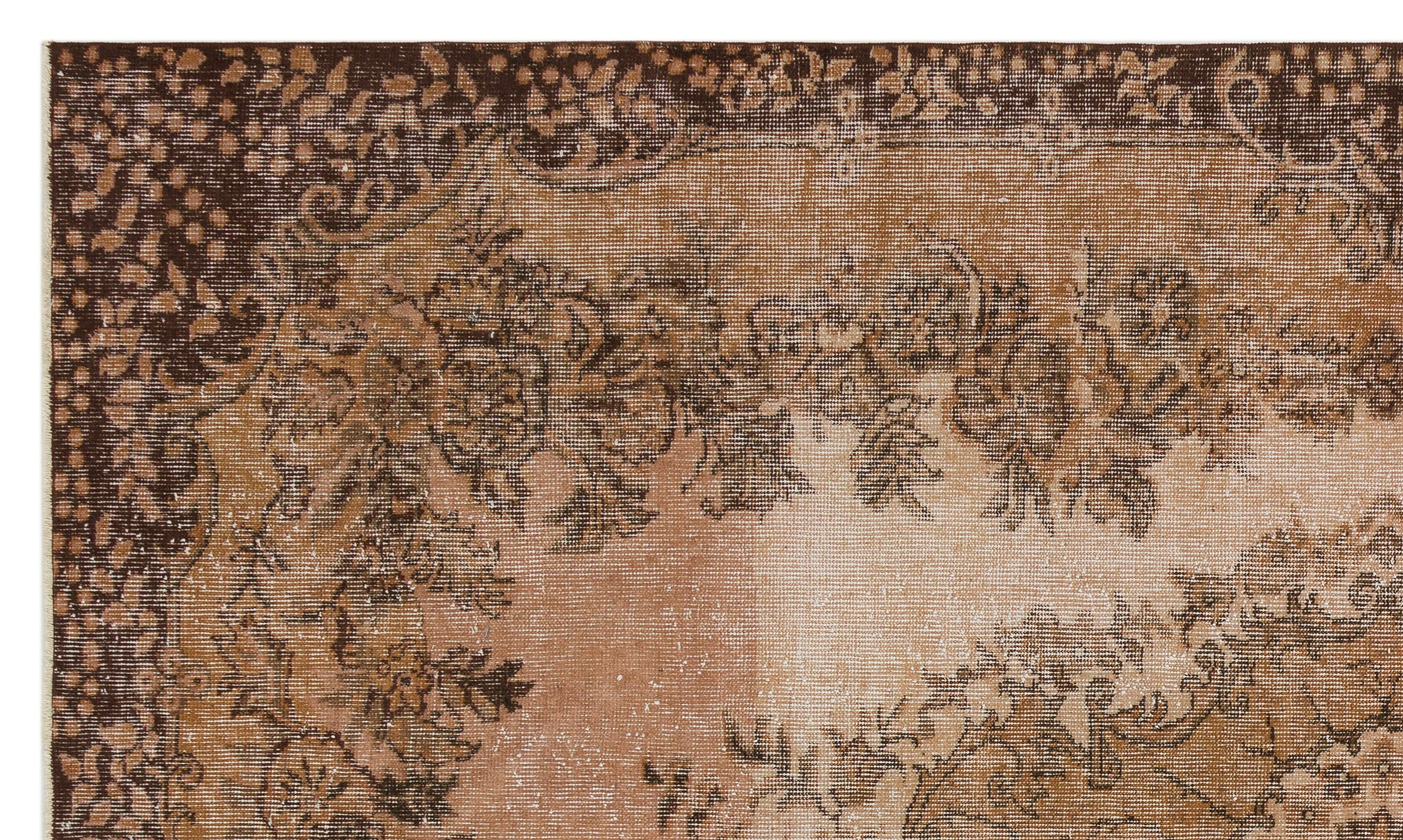 Atina Beige Vintage Wool Handmade Area Rug 5'7" x 10'0"