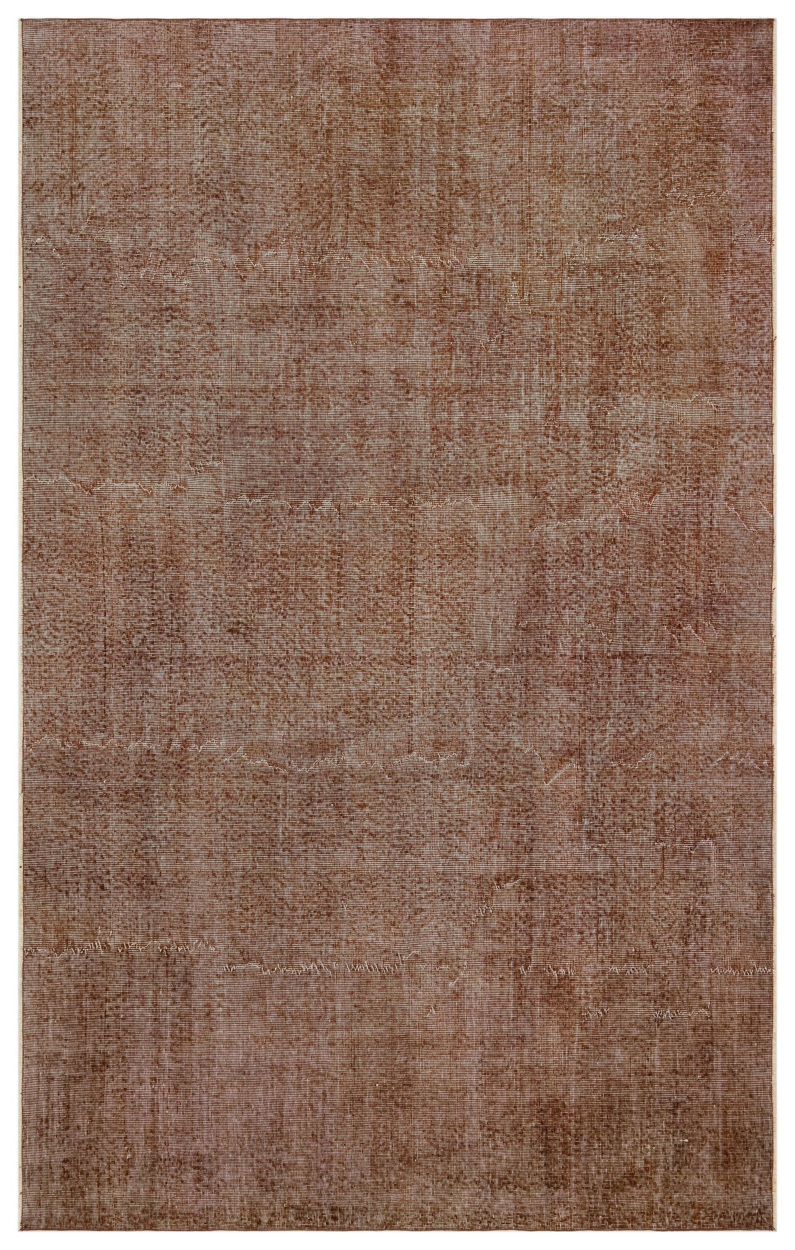 Atina Brown Vintage Wool Handmade Area Rug 6'1" x 9'9"