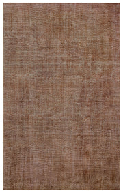 Atina Brown Vintage Wool Handmade Area Rug 6'1" x 9'9"
