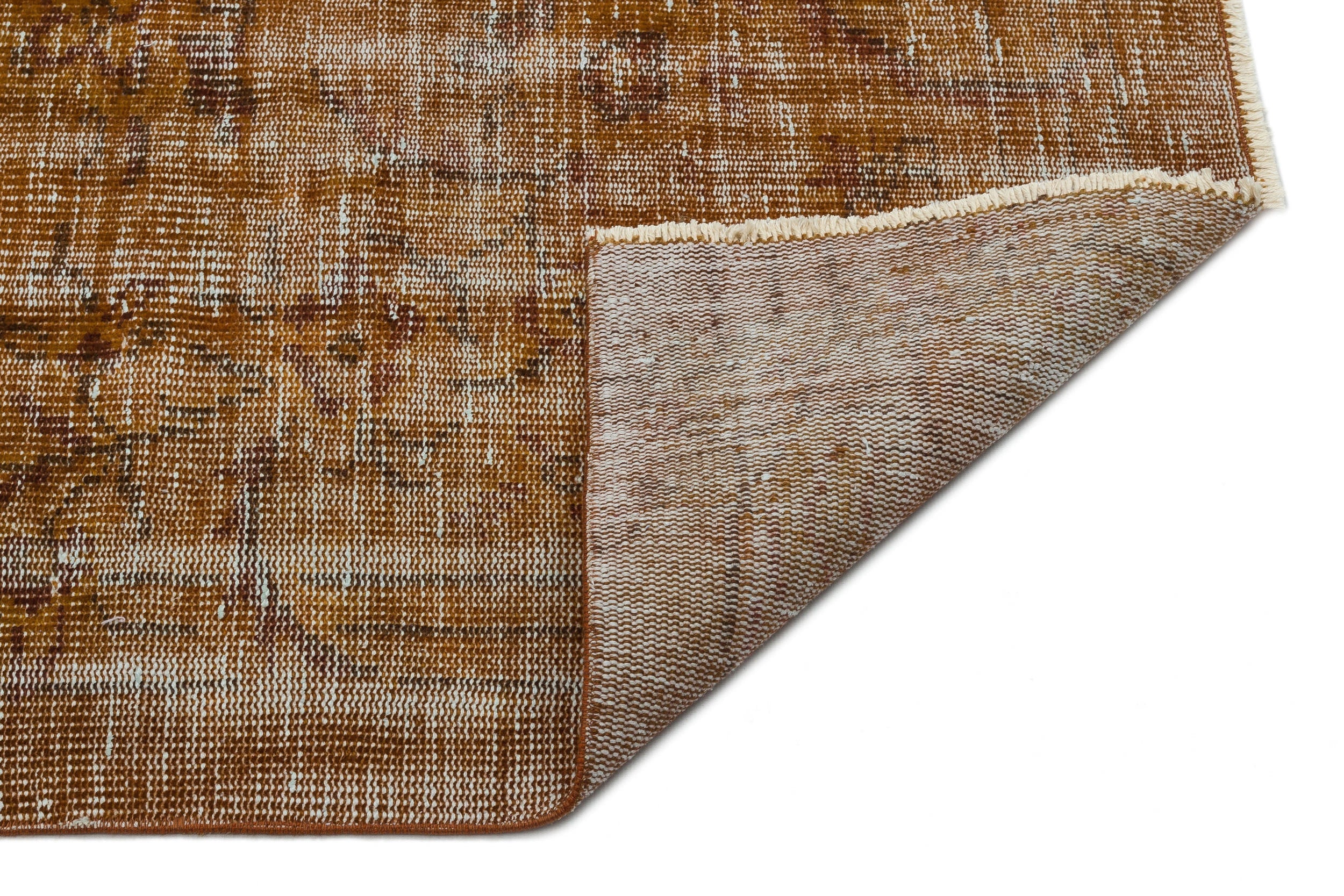 Atina Brown Vintage Wool Handmade Area Rug 6'1" x 8'6"