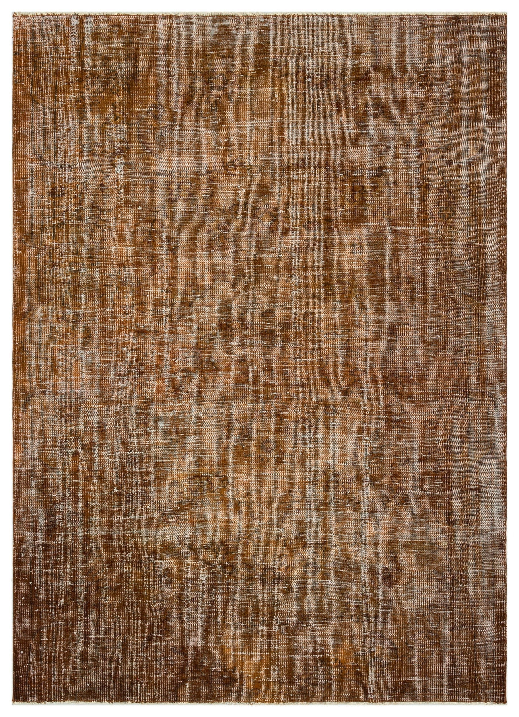 Atina Brown Vintage Wool Handmade Area Rug 6'1" x 8'6"