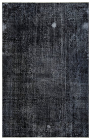 Atina Black Vintage Wool Handmade Area Rug 5'9" x 8'11"