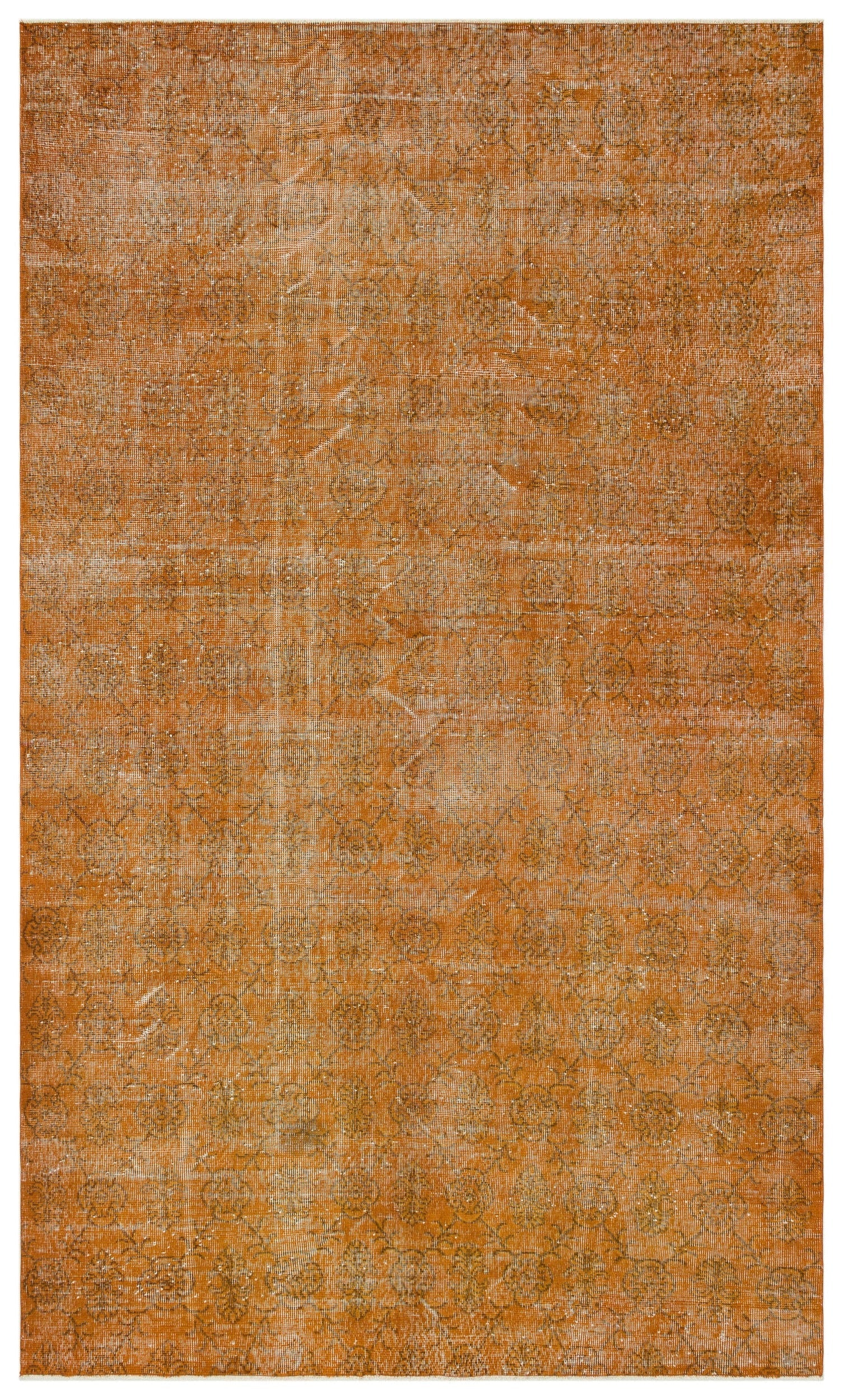 Atina Brown Vintage Wool Handmade Area Rug 6'2" x 10'2"