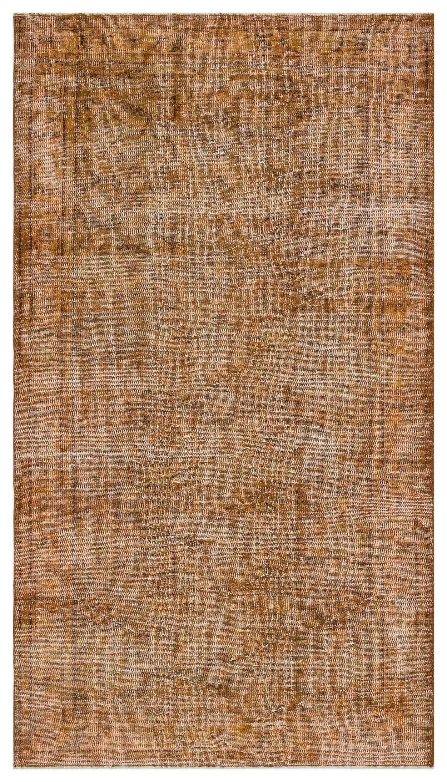 Atina Brown Vintage Wool Handmade Area Rug 4'10" x 8'6"