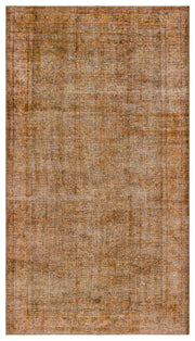 Atina Brown Vintage Wool Handmade Area Rug 4'10" x 8'6"