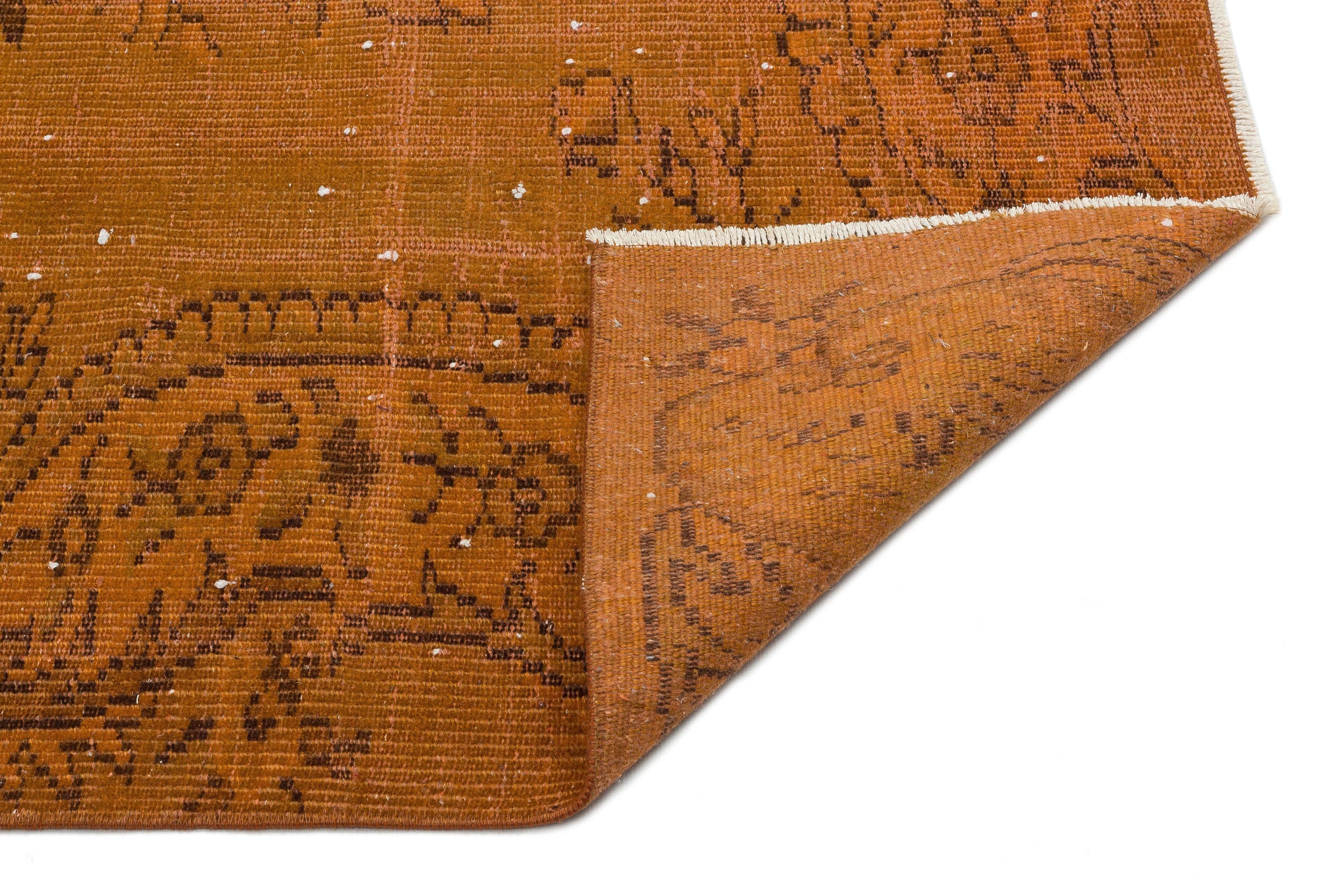 Atina Orange Vintage Wool Handmade Area Rug 5'8" x 8'9"