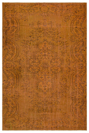 Atina Orange Vintage Wool Handmade Area Rug 5'8" x 8'9"