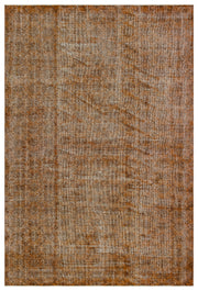 Atina Brown Vintage Wool Handmade Area Rug 4'8" x 12'2"