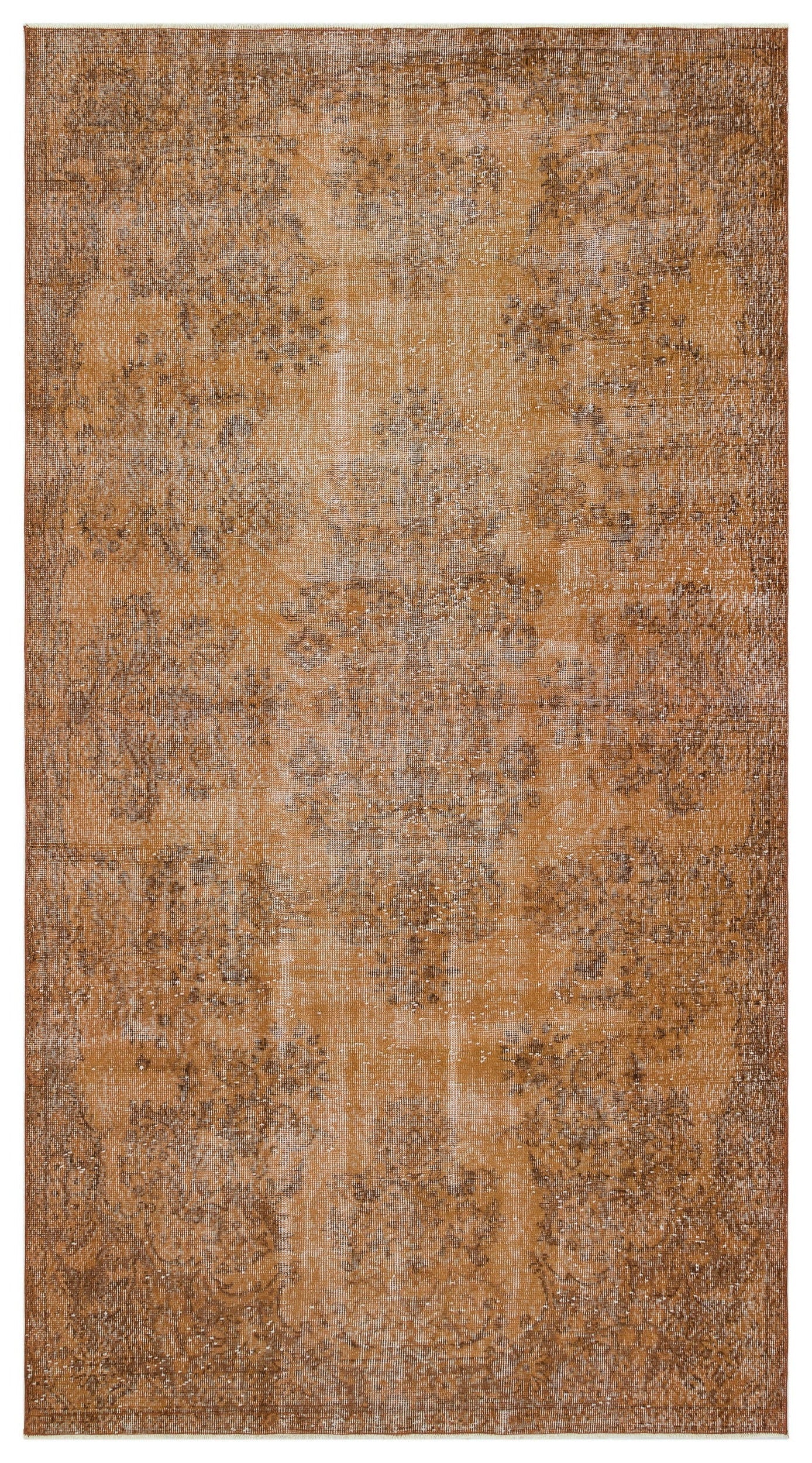 Atina Brown Vintage Wool Handmade Area Rug 5'5" x 8'5"