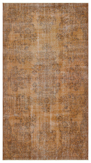 Atina Brown Vintage Wool Handmade Area Rug 5'5" x 8'5"