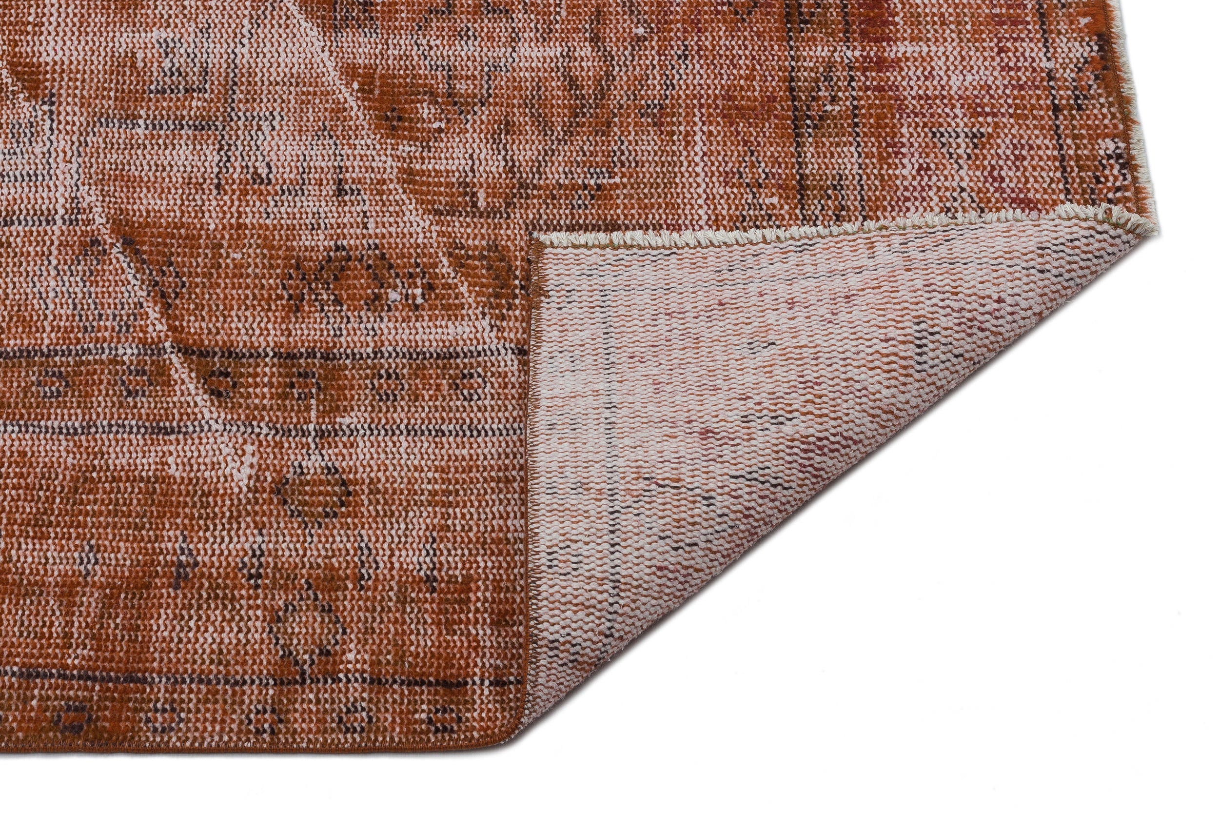 Atina Brown Vintage Wool Handmade Area Rug 5'10" x 9'5"