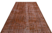 Atina Brown Vintage Wool Handmade Area Rug 5'10" x 9'5"