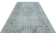 Atina Blue Vintage Wool Handmade Area Rug 6'1" x 9'3"