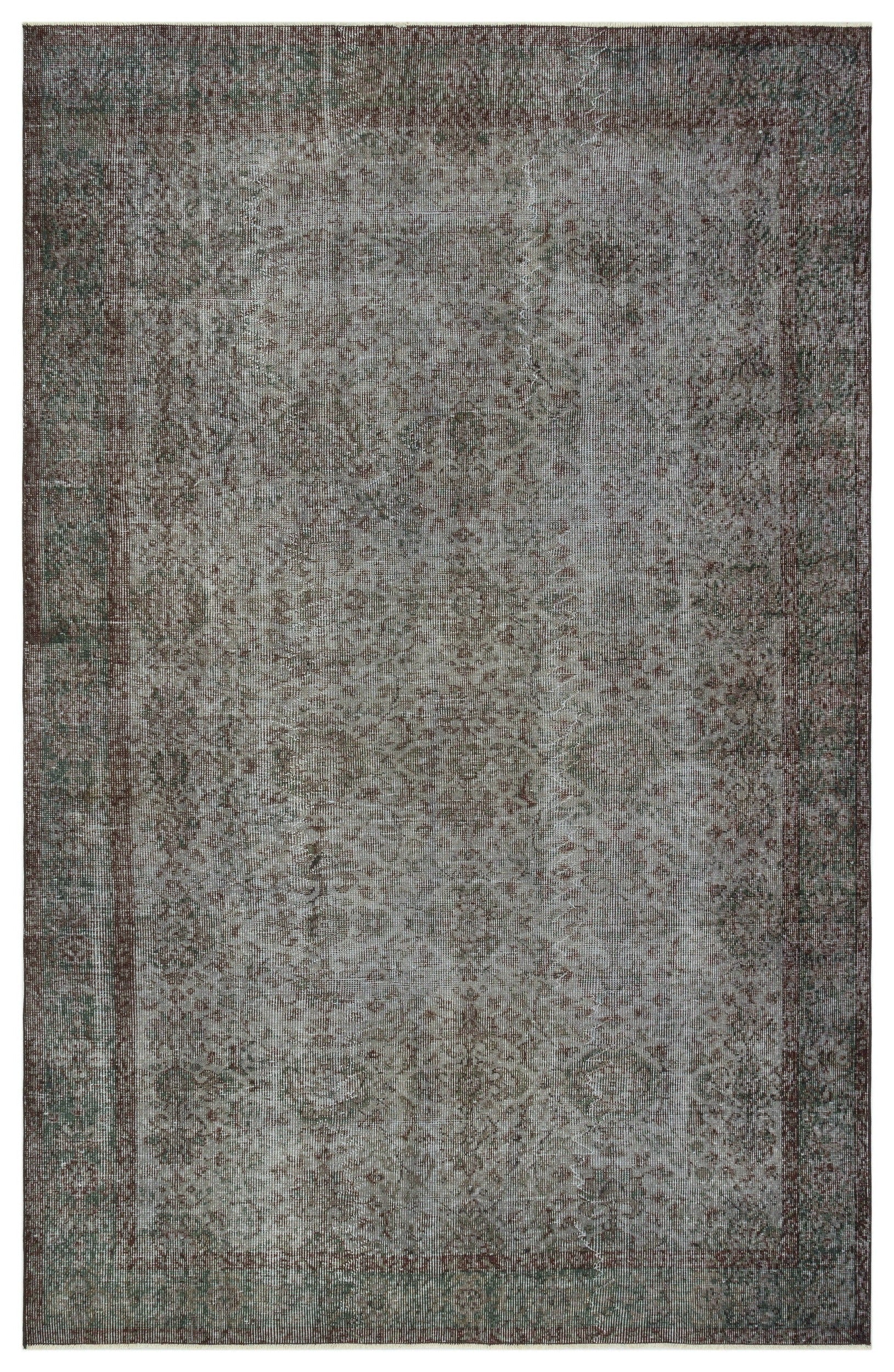 Atina Grey Vintage Wool Handmade Area Rug 5'9" x 9'1"
