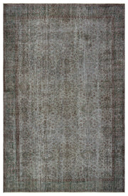 Atina Grey Vintage Wool Handmade Area Rug 5'9" x 9'1"