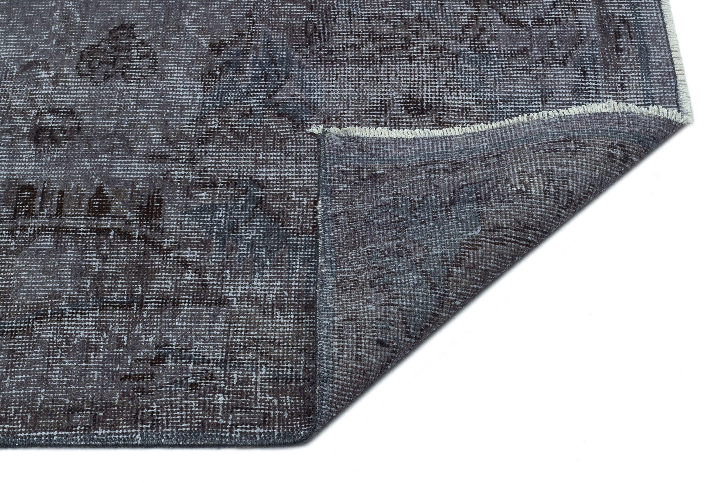 Atina Grey Vintage Wool Handmade Area Rug 5'3" x 9'1"