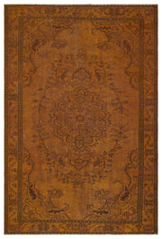 Atina Brown Vintage Wool Handmade Area Rug 5'9" x 9'5"