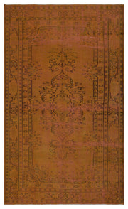 Atina Brown Vintage Wool Handmade Area Rug 4'10" x 8'0"