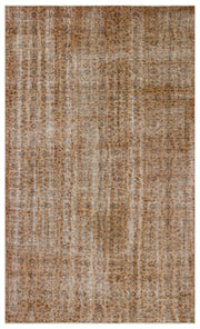 Atina Brown Vintage Wool Handmade Area Rug 5'10" x 9'7"