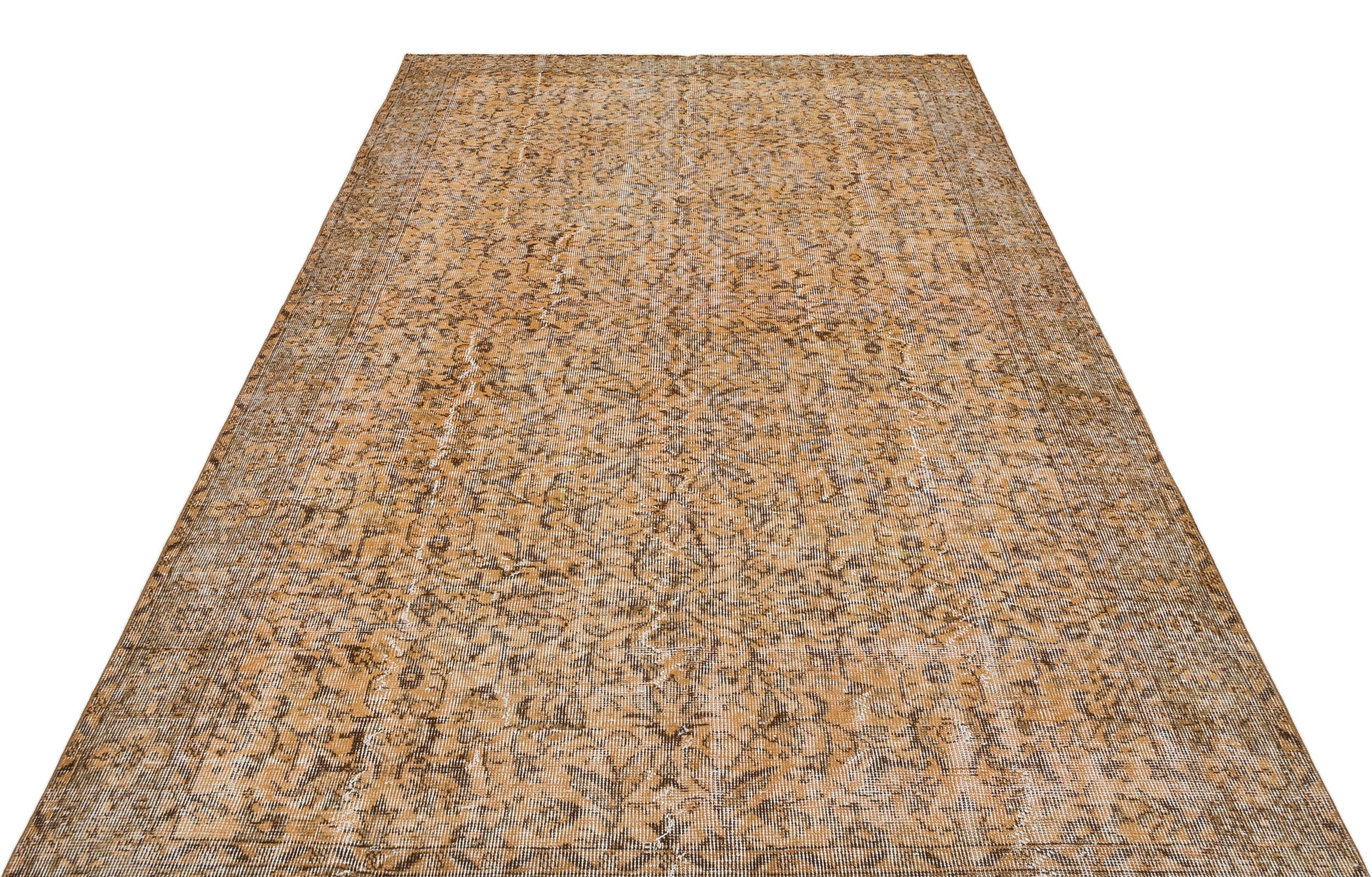 Atina Brown Vintage Wool Handmade Area Rug 5'7" x 8'11"