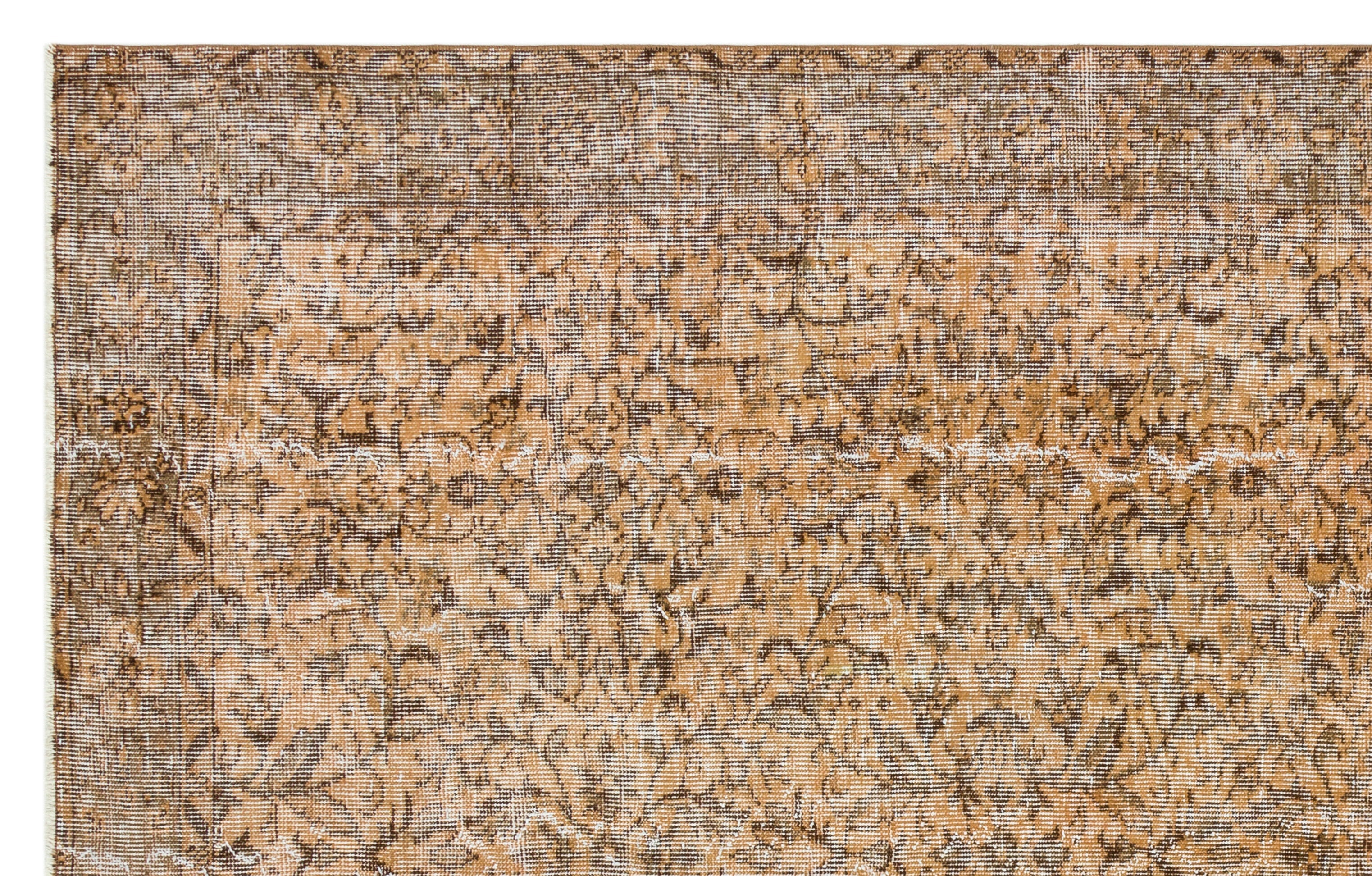 Atina Brown Vintage Wool Handmade Area Rug 5'7" x 8'11"