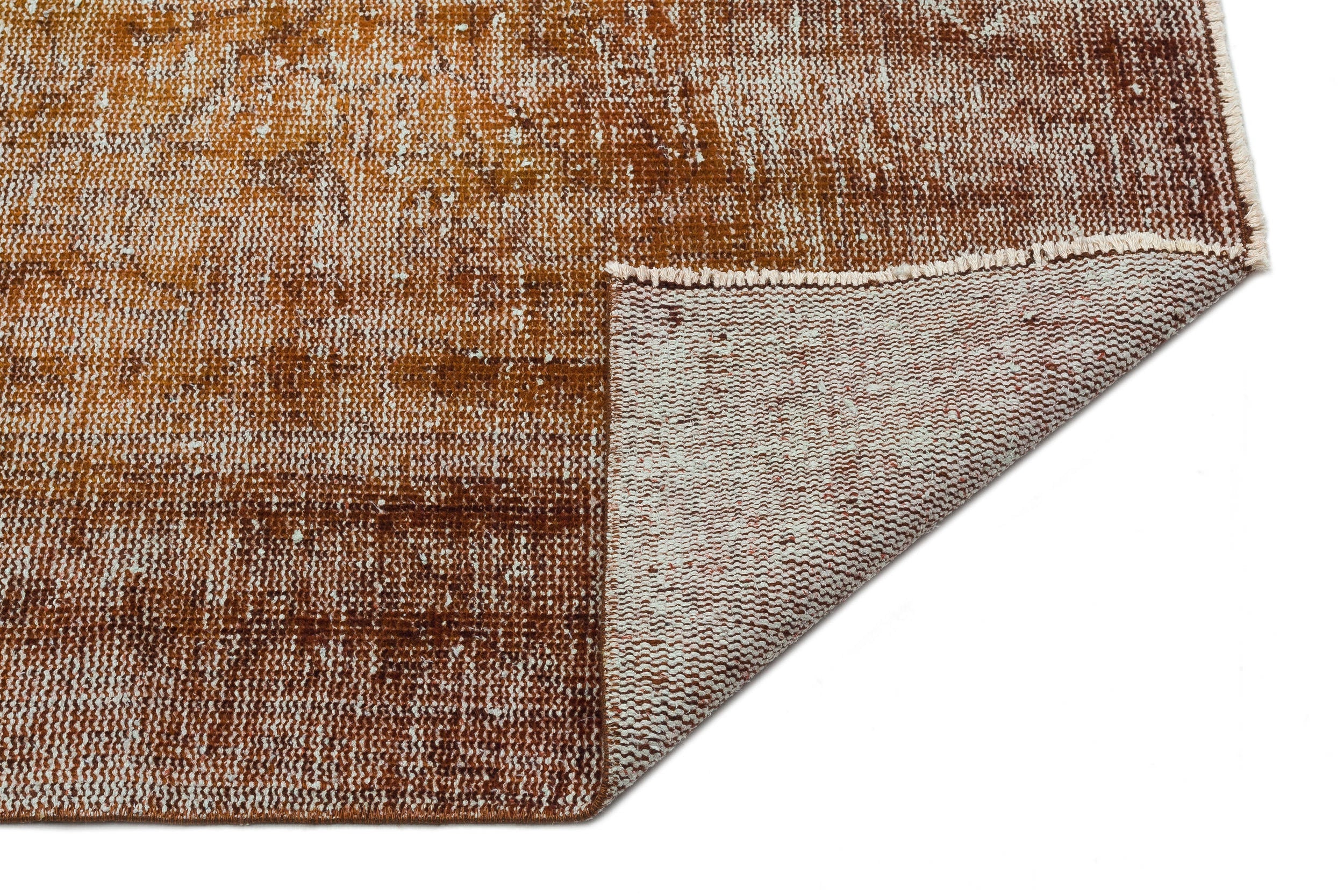 Atina Brown Vintage Wool Handmade Area Rug 6'1" x 10'0"