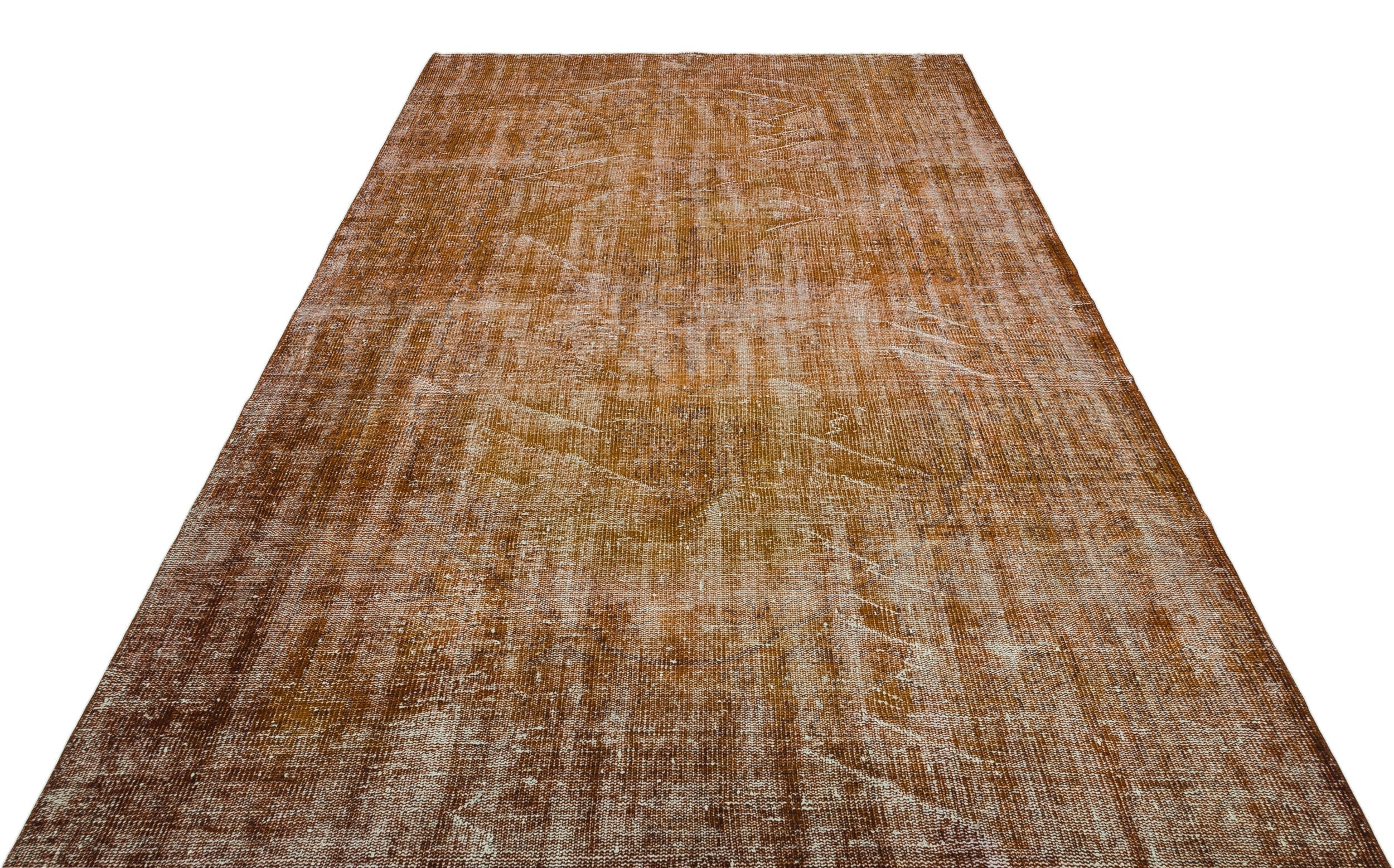 Atina Brown Vintage Wool Handmade Area Rug 6'1" x 10'0"