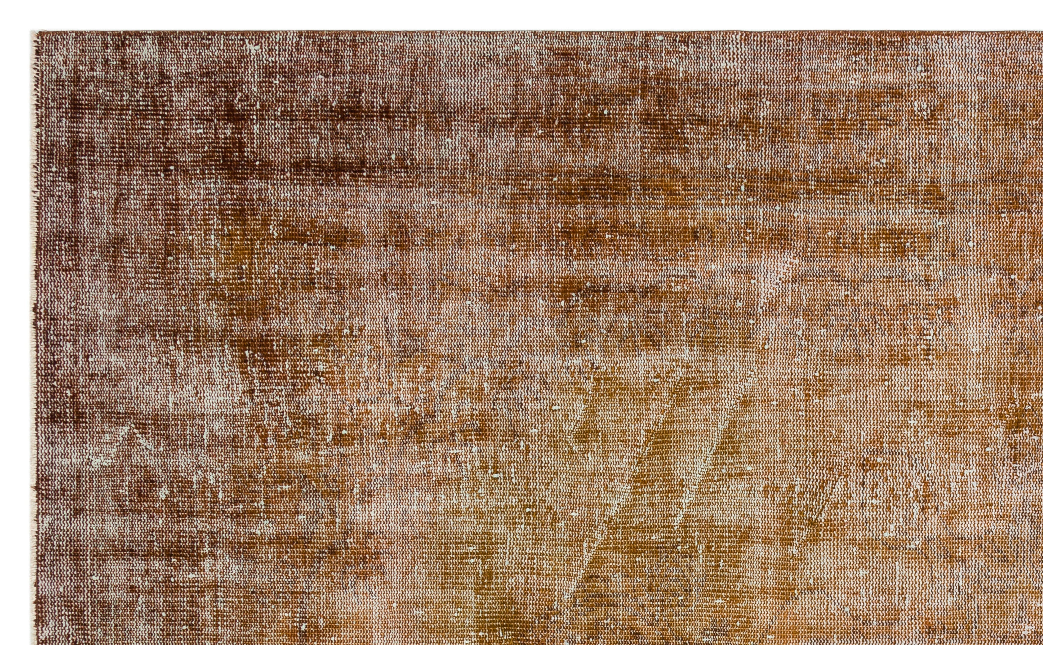 Atina Brown Vintage Wool Handmade Area Rug 6'1" x 10'0"