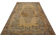 Atina Brown Vintage Wool Handmade Area Rug 5'9" x 9'1"