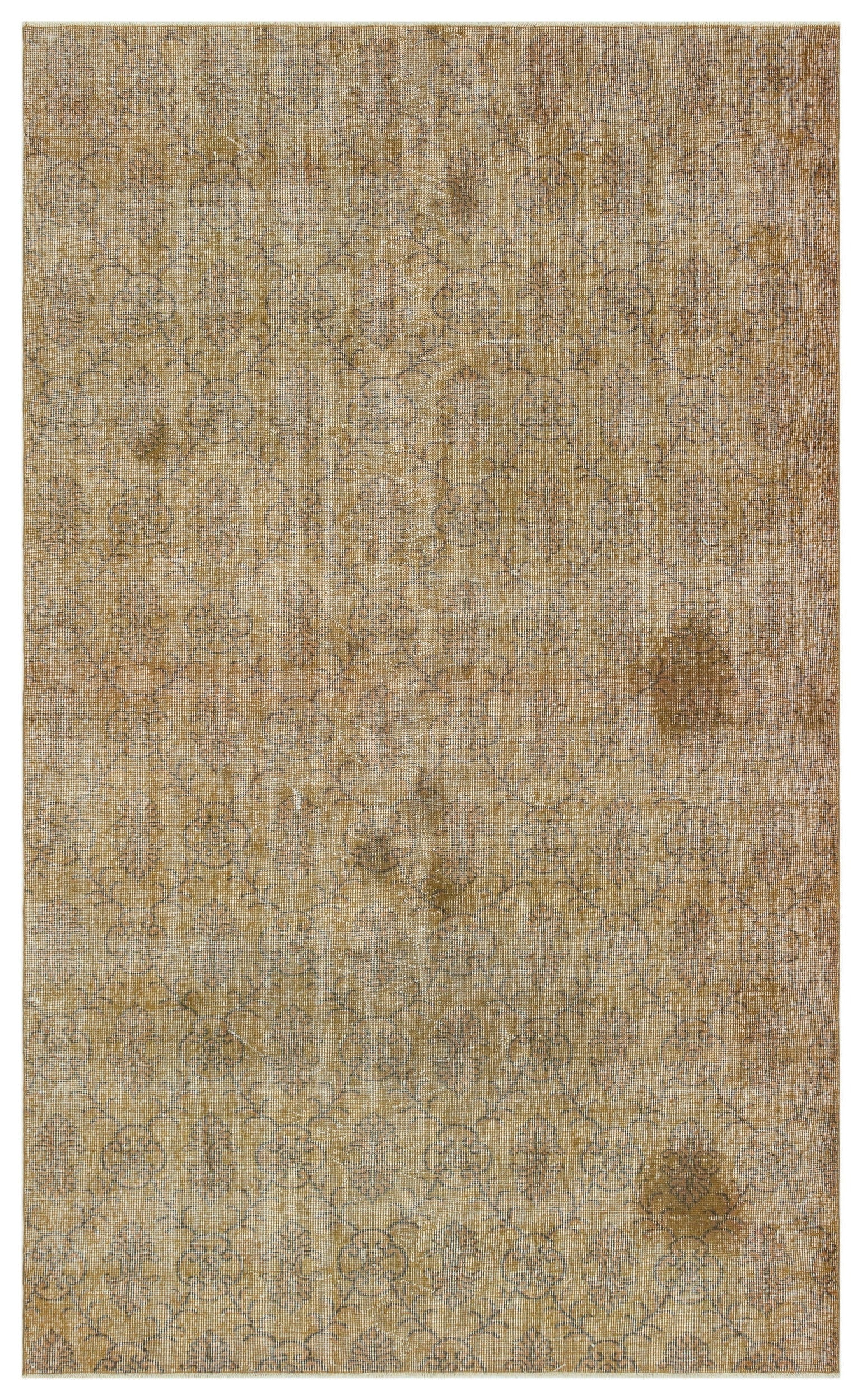 Atina Brown Vintage Wool Handmade Area Rug 5'8" x 9'2"