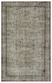 Atina Grey Vintage Wool Handmade Area Rug 5'9" x 9'6"