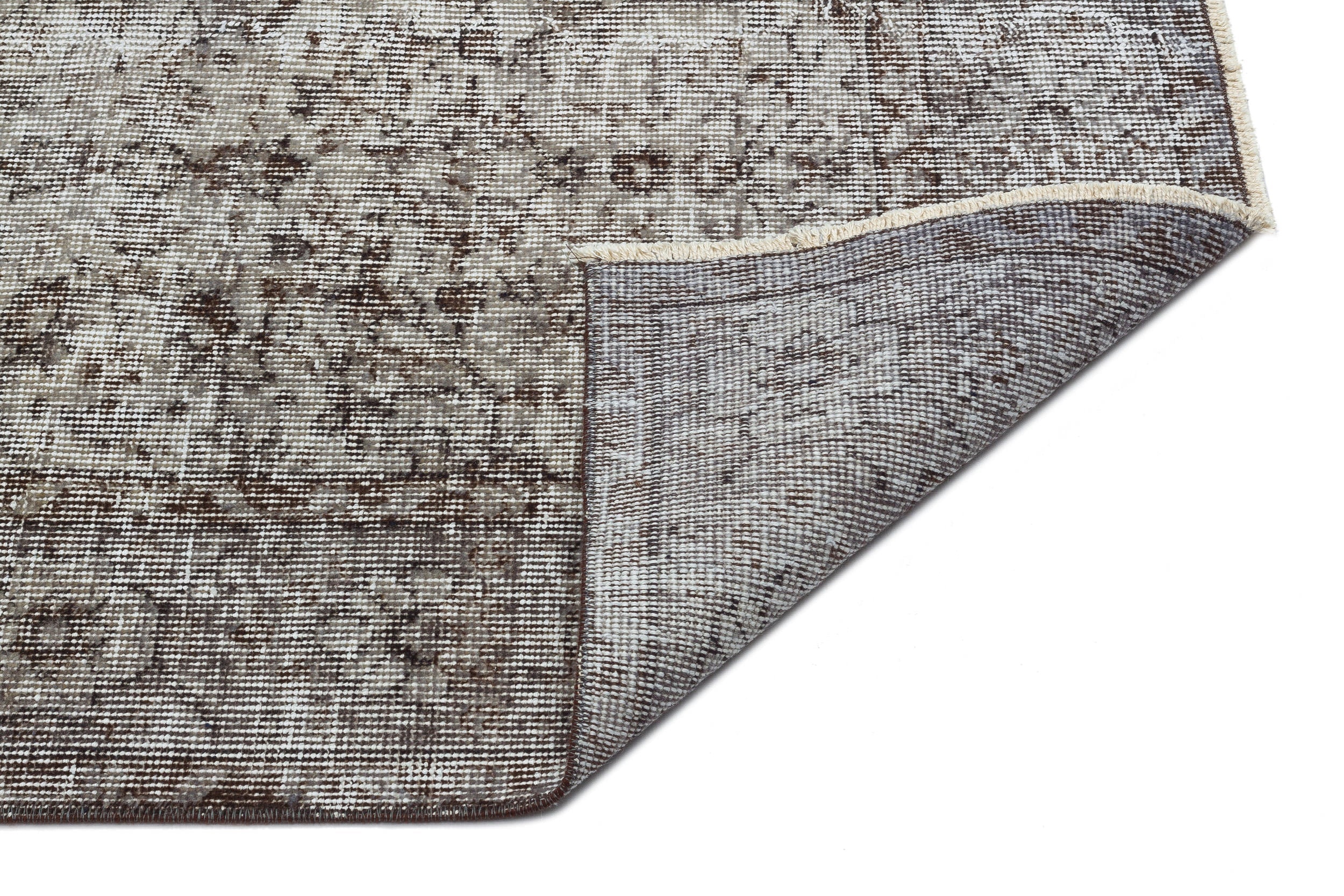 Atina Grey Vintage Wool Handmade Area Rug 5'8" x 9'1"