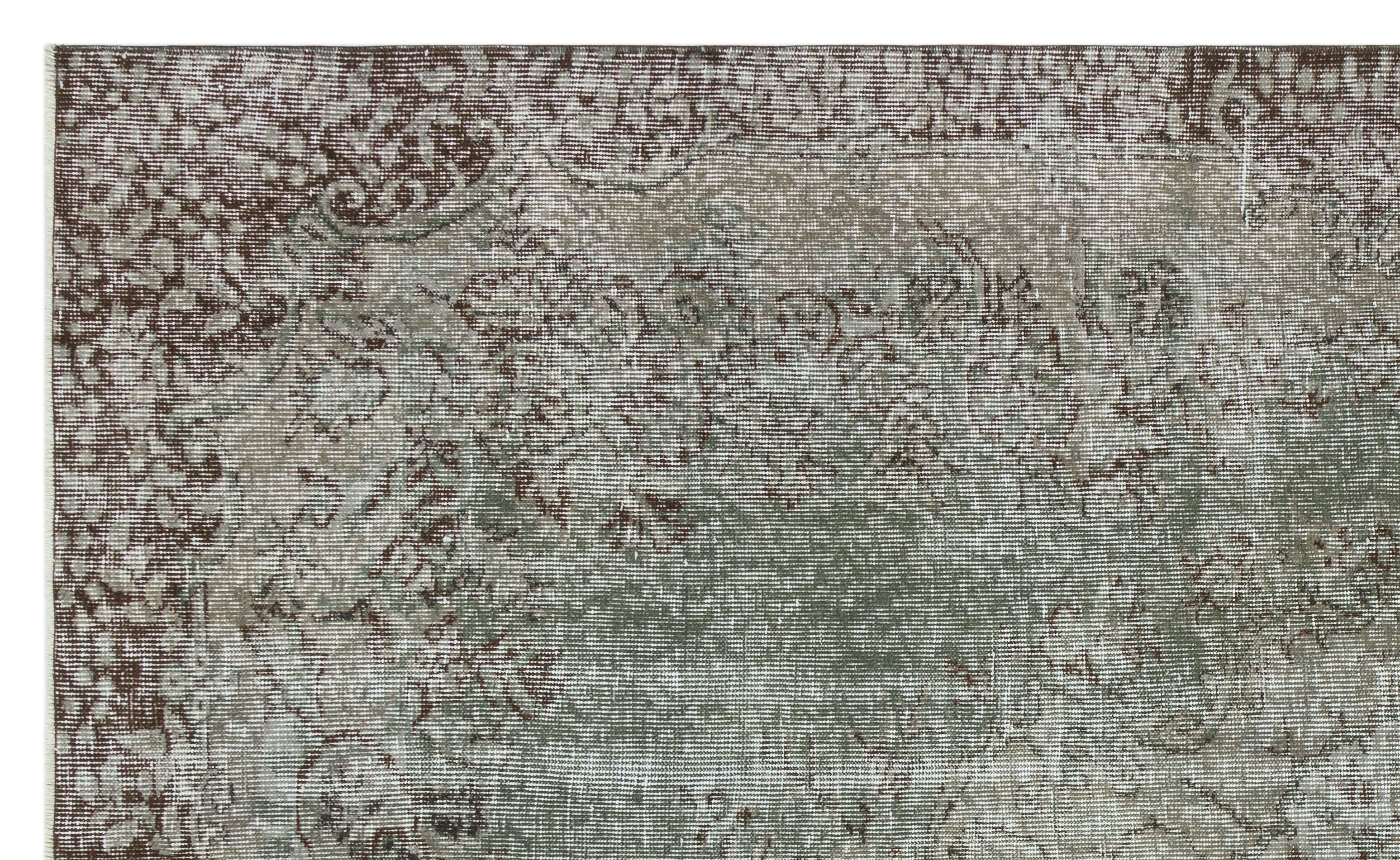 Atina Grey Vintage Wool Handmade Area Rug 5'4" x 8'10"