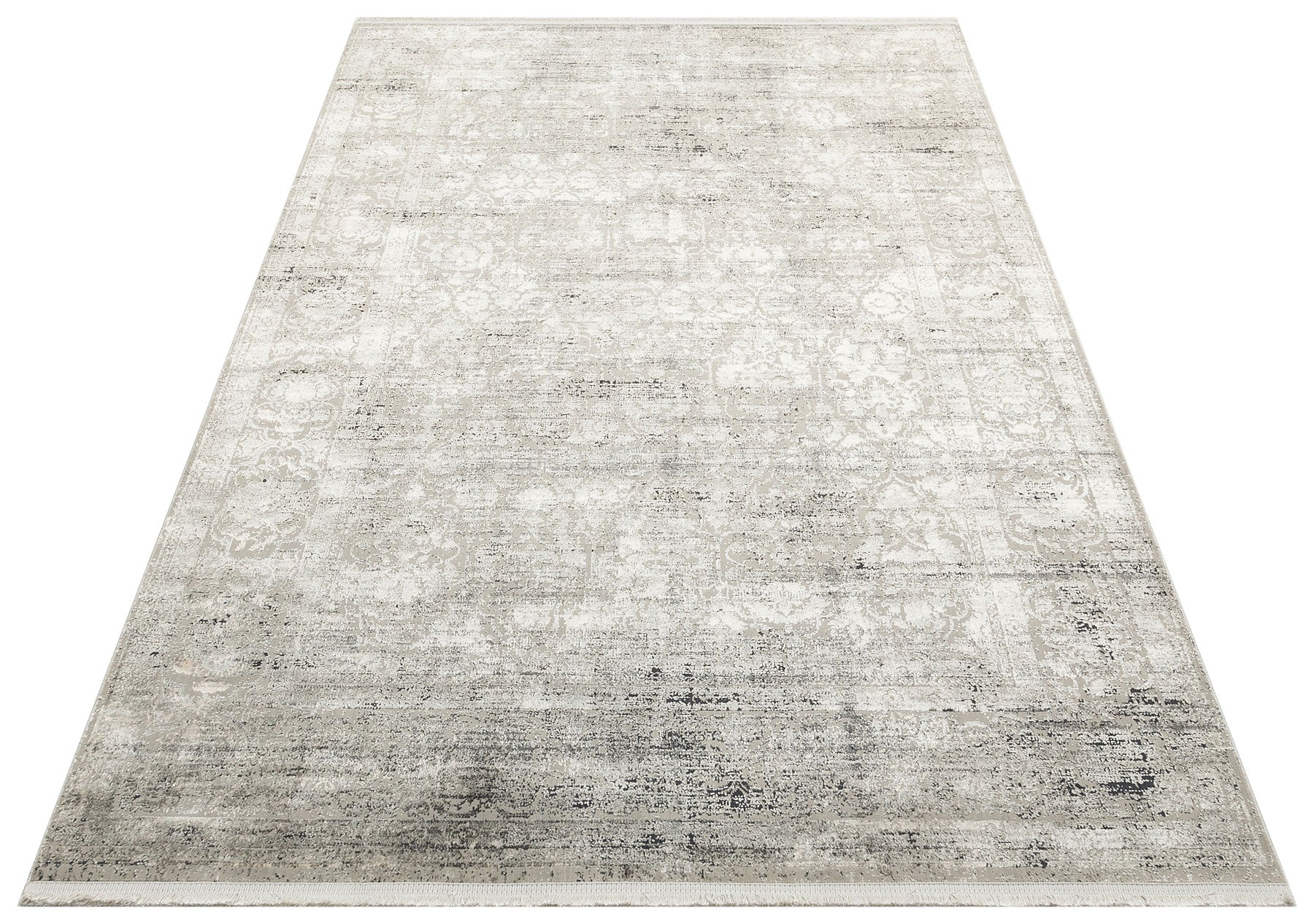 Vintage Area Rug – Grey Machine Made Rug | Soft Touch Carpet, Easy Clean