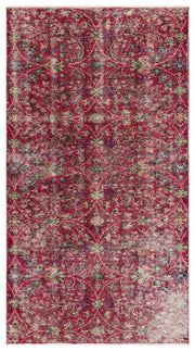 Atina Red Vintage Wool Handmade Area Rug 3'7" x 6'6"