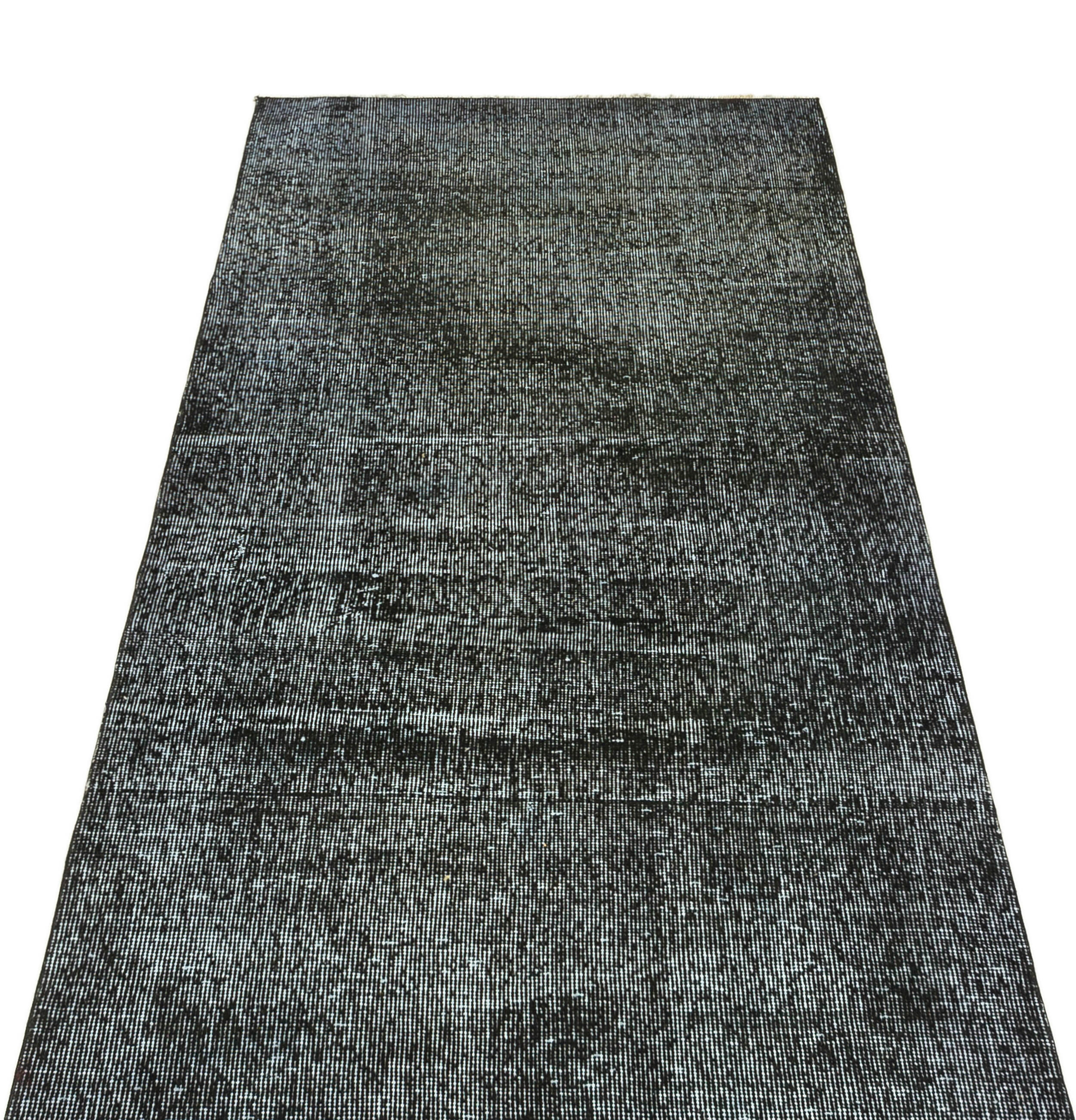 Atina Black Vintage Wool Handmade Area Rug 2'10" x 6'2"