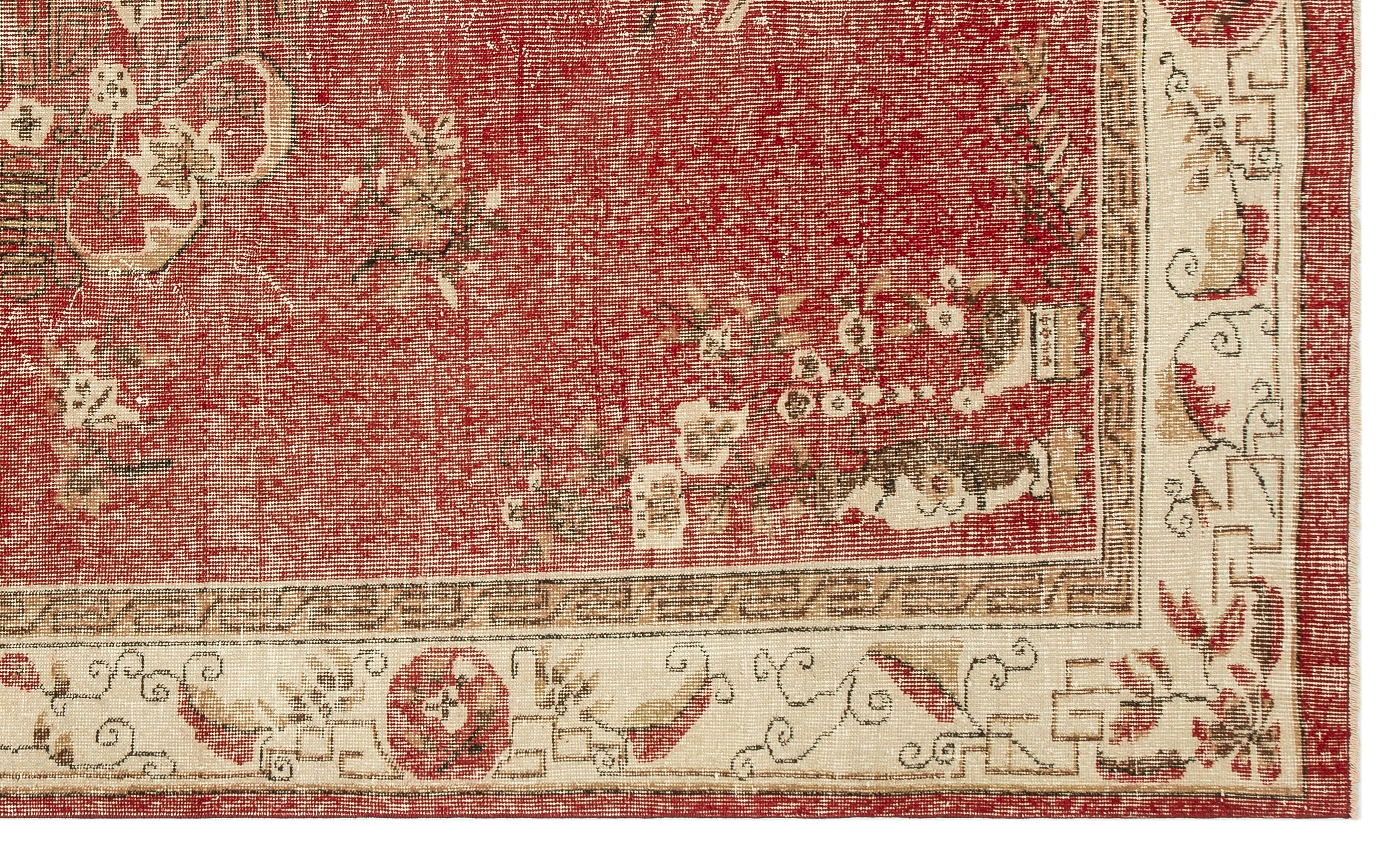 Atina Red Vintage Wool Handmade Area Rug 6'7" x 10'4"